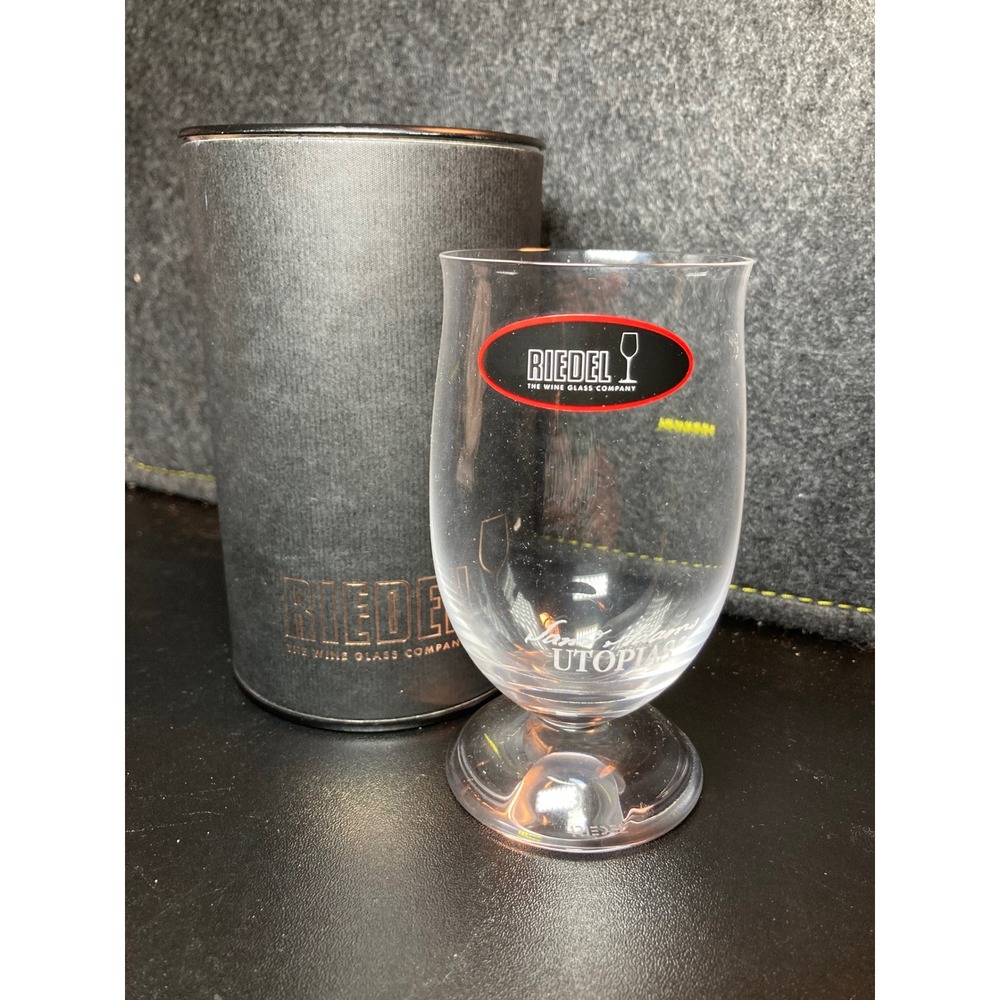 Riedel Sam Adams Utopias Lead Crystal Beer Tasting Glass w/Original Case 03/13